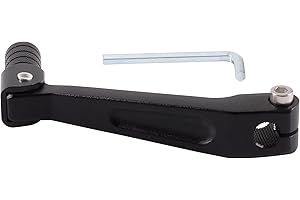 GOOFIT Levier de décalage de moto Ie noir Aluminium Alloy Shift pédale pliant pliant à eau refroidie à l'eau Remplacement du levier de vitesses pour le vélo de pit-stand de la série Huayang T2 T4