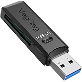 VegGieg USB 3.0 SD ve Micro SD Hafıza Kart Okuyucu Siyah