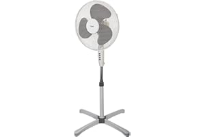 bimar VP416 Ventilatore, Ventilatore a piantana,Ventilatore da pavimento Altezza Regolabile, Elica Ø 40 cm con 3 Pale, Selettore 3 Velocità, Oscillazione Dx Sx, Inclinazione Regolabile