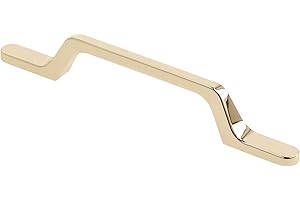 GTV - Maniglia per mobili FLAVIO – Maniglie per mobili – Distanza tra i fori 96 mm – Zama – Ottone