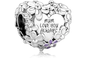 Annmors Charm-Anhänger für Damen Armbänder Halskette 925 Sterling Silber Herz Love Liebe Charms