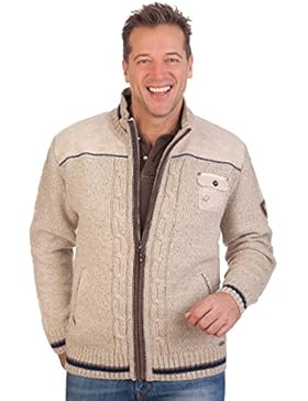 Trachten Strickjacke - BALDO - natur, dunkelbraun
