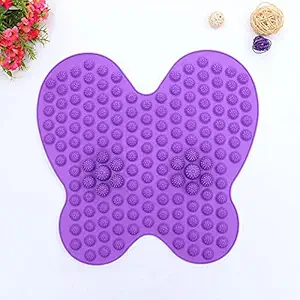 Sisliya Butterfly Shape Acupressure Foot Massage Mat Foot Pain Relief Mat Relieving Over 2800 Massaging Point Non-slip Bathroom Mat Foot Relax Acupuncture Mat Foot Massager