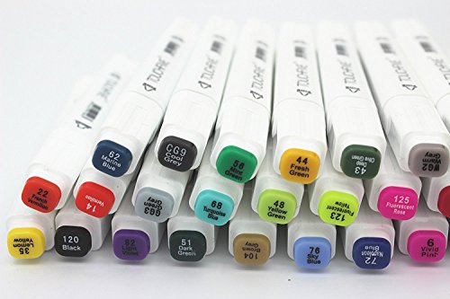 80 Farbige Stift Fettige Mark Farben Marker Set,Twin Tip Textmarker Graffiti Pens für Studenten Manga Kunstler Sketch Marker Stifte Set Mit (80 Stück) - 5