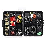 128pcs / conjunto, varios choics satisfacer sus necesidades. Incluye ganchos, cabezas de bala, spinners y Spinnerbaits y otros accesorios (incluyendo spinners, bolas luminosas, líderes, tapones de línea, cabezas Jig)