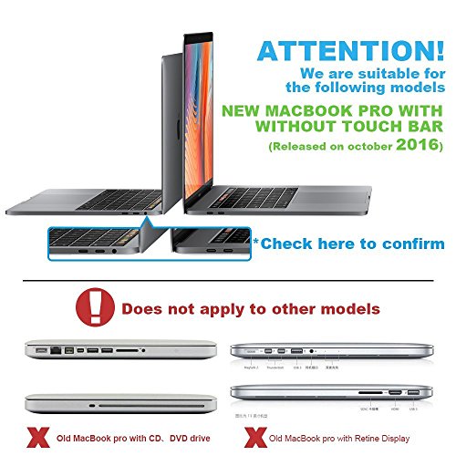 Pasonomi Macbook Pro 13 H  lle 2017   2016  Ultra Slim Plastik Hartschale Case Cover f  r Neueste MacBook Pro 13 Zoll A1706 A1708 mit ohne Touch Bar u
