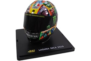 OPO 10 - Valentino Rossi Moto Grand Prix Laguna Seca Casco Escala 1/5 Temporada 2010 Compatible con Yamaha YZR-M1 - CR008