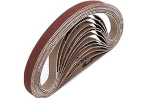 FD-WORKSTUFF Nastri Abrasivi Professionali in Tessuto │ 96 pezzi │ 13 x 451 mm │ Mixpack (16 x grana 40/60/80/120/180/240 ciascuno) │ per Black & Decker® Power Lima │ Carta Abrasiva │ Set di Nastri Abrasivi