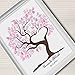Produktbild Fingerabdruck-Signatur Leinwand Malerei Rosa Baum Hochzeitsgeschenk Hochzeitsdekoration (Include12Ink Farbe), Custom, 60*80cm