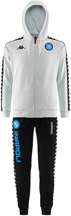 Tuta Rappresentanza Europa Grigia S.S.C. Napoli 2018/2019 (Vestibilita'  Slim) (XXL) : Abbigliamento