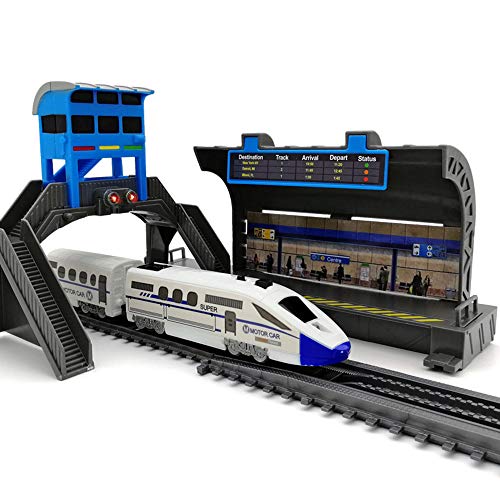 Preisvergleich Produktbild Beautyrain Kinder Kinder Elektrische Hochgeschwindigkeitsschienenwagen Zug Modell Spielzeug Hause Raumdekoration Kinder Lernen Lernen Bildung Spielzeug Geburtstagsgeschenk