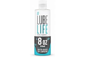 Lube Life Water Based Toy Lubricant, Toy Safe Hypoallergenic Natural Lube, 8 Fl Oz (Does not stain and compatible with most toy materials)