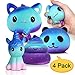 Produktbild Amteker 4 Stück Kawaii Galaxy Squishies Squeeze Spielzeug - Langsam Dekompression Creme Duftenden Groß Squishy Set für Geschenk Kinder Erwachsene Jungen Mädchen (Einhorn + Katze EIS + Panda + Poo)