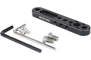 NICEYRIG Piastra di montaggio multifunzionale, barra per formaggio con filettatura ARRI da 1/4" 3/8" per gabbia fotocamera, Liliput 619AH 819AH FA1011 FA1013