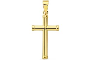 MONDE PETIT Croce 16x10 mm per bambini - oro giallo 18k (750) - Scatola Regalo - Certificato di garanzia