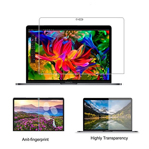 MOSISO Premium 9H Härte superdünn HD Klar Bruchsichere Kratzfest Gehärtetem Glas Displayschutzfolie für NEUESTE Macbook Pro 15 Zoll with Touch bar (A1707, Oktober 2016), Klar - 2