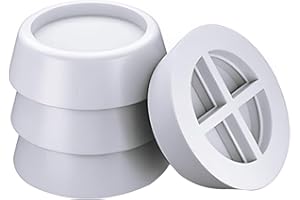 GOERPN 4 Stück Waschmaschine Füße Pad,Anti Vibration Waschmaschine Füße Dämpfer Pads,Universal Schwingungsdämpfer Fußpolster für Waschmaschinen und Trockner für Kühlschränken,Möbeln und Tisch(Weiß)