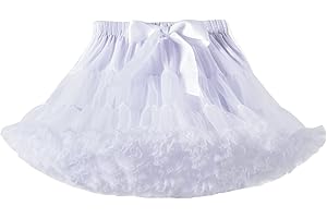 YILEEGOO Toddler Girls' Layered Pleated Tulle Mini Skirt Ballet Dance Tutu Petticoat Birthday Party Fancy Dress