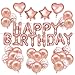 Produktbild Kodior Geburtstag Dekoration - Birthday Decorations Deko Ballons Latex Happy Birthday Banner Rosegold Luftballon Folienballons Geburtstag, Brautdusche, Party Dekoration, Valentinstag (Rosa)