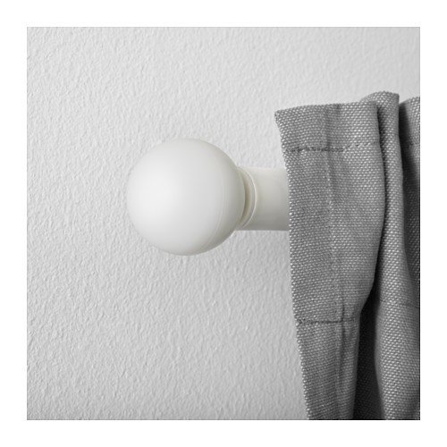 IKEA VÄSENTLIG Endstücke für Gardinenstangen; in weiß; 2 Stück - 2