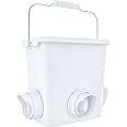 Essilnn Automatic Chicken Feeder 20lb Chicken Feed Container Bucket with 3 Rainproof Feeder Ports Hanging Poultry Feeder for Chick Duck Hen Chicken Coop Accessories Kit