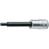 GEDORE Schraubendrehereinsatz – 3/8" Zoll, Innen-6-kant 4 Mm, Lang, Verchromt, Mit Kugelfangrille, Made In Germany