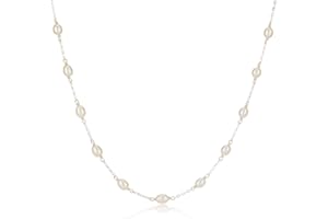 Molly Brown London Freshwater Pearl Station Necklace For Girls. Ideal for Christening, Holy Communion Gifts for Girls, Flower Girl and Bridesmaids Gifts