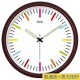 WIHY Stille Seiko Wanduhr Quarz Batterie Mode Präzision Moderne Geschenk Uhr Digital Art Zeichnung Quarzuhr Hause Wanduhr, 13 Zoll, Grundlegende Braun -539,