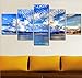 Produktbild UPUPUPUP Hd Moderne Micro Spray Dekoration Leinwand Ölgemälde Wandmalerei Wandmalereien Fünf Blaue Wolkenmeer, 20X30Cmx2 20X40CMX2 20X50CMX1 Core