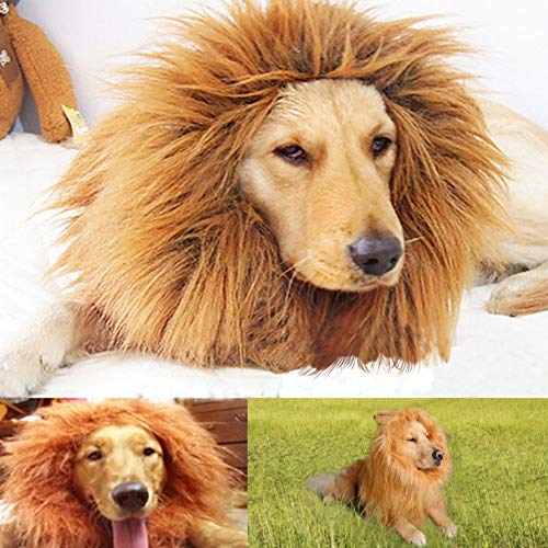 Preisvergleich Produktbild Gemini_mall Hundekostüm Löwenmähne Perücke für Weihnachten, Halloween, Festival, Kostüm