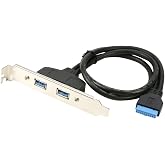 RIITOP USB 3.0 Back Panel Expansion Bracket to 20-pin H...