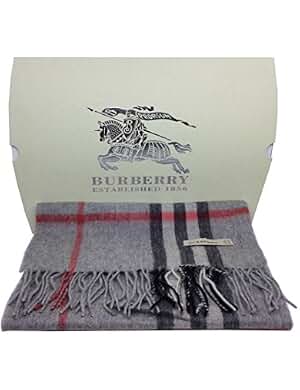 Burberry Women's Scarf Grey Grigio-Rosso One size