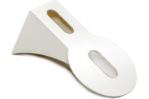 WOHNFREUDEN Stahlblech Wandhalterung creme eckig - für Naturstein Waschbecken 100kg Stützlast 4,5 cm Abflussloch