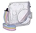Produktbild Goocor Kristall Kameratasche mit Verstellbarem Regenbogen Schultergurt und Objektivtuch für Fujifilm Instax Mini 9/Mini 8/Mini 8+ Instant Kamera - Glänzend und transparent