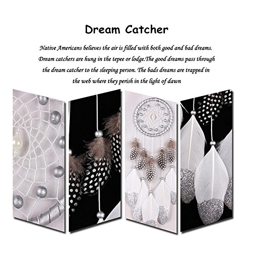 SOLEDI Dreamcatcher Traumfänger Glücksbringer aus der schönsten Geschichten in der amerikanischen indischen Mythologie Silber - 5