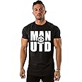 DEMAMD PRINT Manchester United Black t-Shirt Men's Arsenal Liverpool Messi Round Neck Half Sleeve t Shirt (XX-Large)
