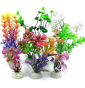 Mistletoe? Product Aquarium Plants Fish Tank Decorations Artificial Aquatic Plants Realistic Plastic Aquarium Plants Accessories and Ornaments for Fish Tank Set 5 pcs Set (Color May Vary)