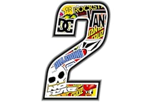 4R QUATTROERRE.IT Racing Number 2, Sticker Bomb, 10 x 7.5 cm