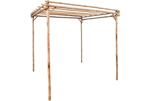 vidaXL Pergola Support pour Plantes Grimpantes Rosiers Patio Extérieur Arrière-Cour Robuste Durable Résistant Bambou 170x170x220 cm