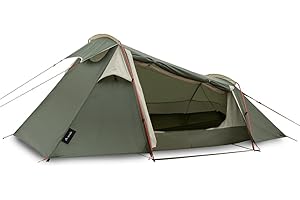 qeedo Light Spruce S/M - Tente Tunnel Ultra légère - Tente de randonnée 1/2 Personnes - Tente de Camping pour Trekking - Petite, compacte, imperméable, Montage Rapide