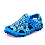  Zapatos para Niños Bebés Verano Deportivas Sandalias de Punta Cerrada Zapatillas de Trekking y Senderismo Unisex Rosado Azul Tamaño 21-31 EU Azul 25 EU