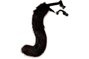 PPFINE Kunstpelz Wolf Fuchs Kostüm Schwanz Erwachsene Kinder Cosplay Halloween Weihnachtsfeier