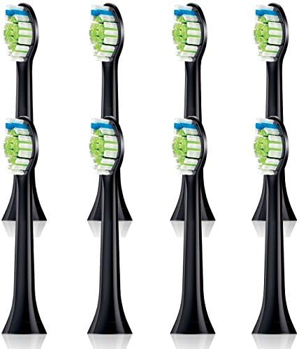 8 pack DiamondClean Black Replacement Heads Compatible with Philips Sonicare Electric Toothbrush Handles. Fully Compatible With DiamondClean, FlexCare Platinum, FlexCare+, HealthyWhite, HealthyWhite+, Sonicare 2 Series, Sonicare 3 Series, PowerUp. Replacements by Oral-Best