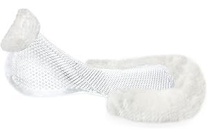 ROYAL HOUSE 1216 Almohadilla Antideslizante para Sillín - Equilibra el Peso en el Lomo del Caballo - Mantilla de Gel - Salvacruz de Impacto con Borreguito.