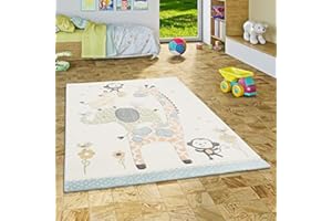 Pergamon Kinder Teppich Maui Kids Safari Tiere Bunt in 5 Größen