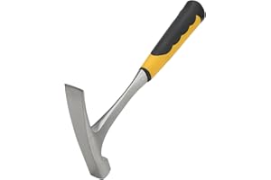 JOIKIT 29oz Brick Hammer, Flat Head Rock Pick Hammer, Double Head Geological Hammer for Mining