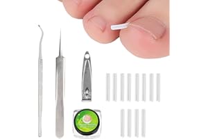 JINBAETAD Ingrown Toenail Correction Treatment Kit with 12 Pcs Ingrown Toenail Correction Pad Recover Clips Ingrown Toenail Corrector Straightener Strips for Women Men's Nail Treatment Pedicure Tool (4 Pcs Set)