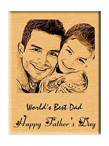Incredible Gifts India Personalized Engraved Photo Plaque Wood, 5x4-inches, Wooden