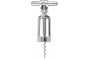 JATA HOGAR HVIN2302 - Sacacorchos de Bodega con doble rosca. Abridor de Vino con Espiral Continua. Funcionamiento sencillo. Gran consistencia. De Zinc. Medidas: 6,8 x 14,6 x 3,6 cm