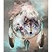 Produktbild OOFAYWFD Diamant Malerei, 5D Wolf Kopf Wandbild DIY Mosaik Handwerk Diamant Malerei Hause Wandaufkleber Art Deco Diamant Stickerei (30X35 cm),Squaredrill